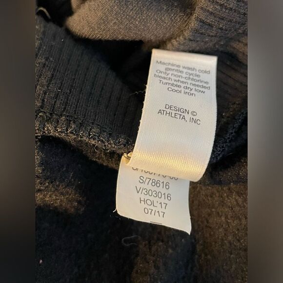 ATHLETA LONG SLEEVE HAYES HOODIE DRESS THUMBHOLES BLACK M - Picture 10 of 10